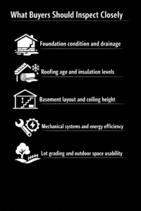 An infographic on what buyers should inspect closely.